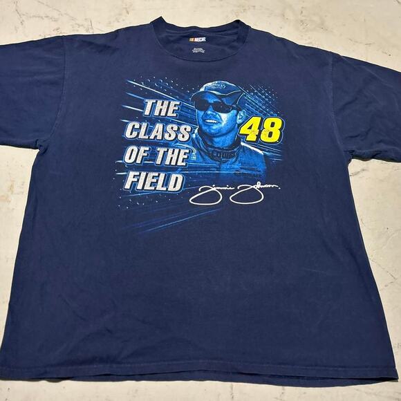 **Jimmie Johnson Double-Sided NASCAR T-Shirt - Schedule on Back** - Picture 1 of 4